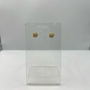 Gold Rose Stainless Steel Stud Earrings